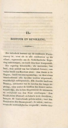 II. Bestuur en bevolking