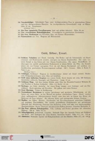 Gold, Silber, Email (Nr. 345-380)