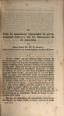 Archiv der Mathematik und Physik : mit besonderer Rücksicht auf die Bedürfnisse der Lehrer an höheren Unterrichtsanstalten. 30, 30. 1858