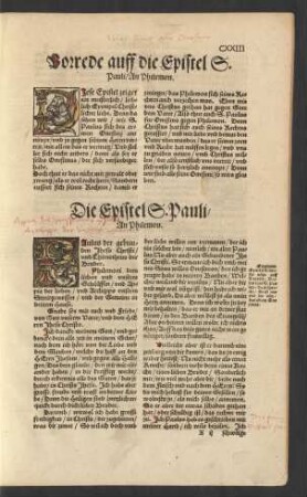 Vorrede auff die Epistel S. Pauli/ An Philemon.