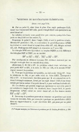 QUESTIONS DE MATHÉMATIQUES ÉLÉMENTAIRES.