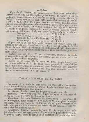 Costas exteriores de la Bahia