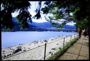 Schluchsee: der leere Schluchsee, ehemaliger Uferweg, Leerseeblick