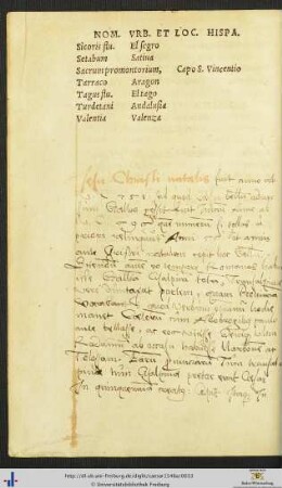 Handschriftliche Erläuterungen