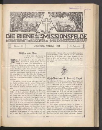 Nummer 10. Friedenau, Oktober 1911. 78. Jahrgang