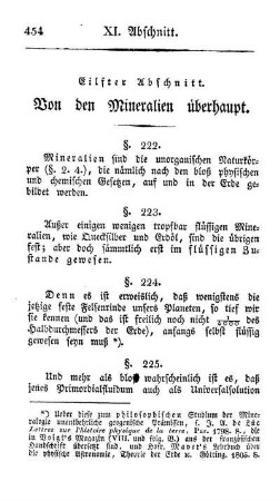 Eilfter Abschnitt. Von den Mineralien überhaupt