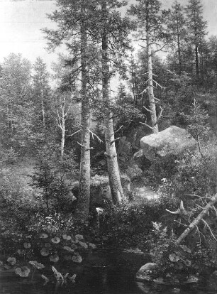 Waldquelle : Leonhardi, Eduard: Waldquelle. Um 1895/1896. Öl auf Holz; 100 x 76 cm. Privatbesitz