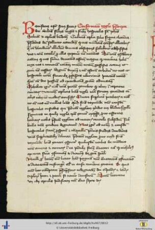 [3v] Confirmatio regulae praescriptae (Bonifatius VIII papa: Bulla "Culminis apostolici solio").