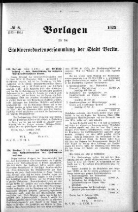 No. 8 (133-153), 13. Februar 1925