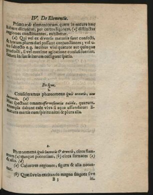 IV. De Elementis