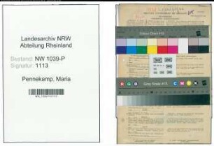 Entnazifizierung Maria Pennekamp , geb. 30.09.1888 (Lehrerin)