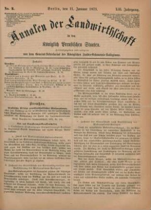 No. 4. Berlin, den 11. Januar 1873. XIII. Jahrgang.