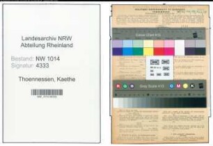 Entnazifizierung Kaethe Thoennessen , geb. 04.02.1918 (Kontoristin)