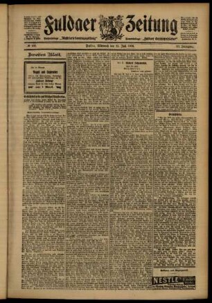 Zweite Ausgabe vom Mittwoch, den 25. Juli 1906.