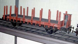 Rungenwagen für zwei Spurweiten, "Danzig 23586", Modell 1:10