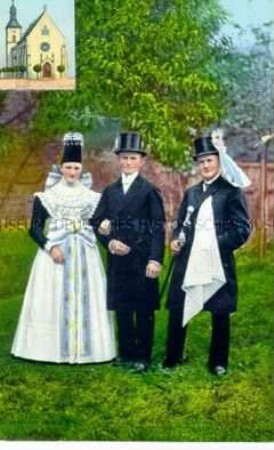 Hochzeitstracht der katholischen Wenden in der Oberlausitz