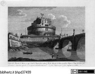 Verschiedene Ansichten Roms und Umgebung, Veduta del Mausoleo d'Adriano, in oggi Castel S. Angelo...(Taf. 19 [20])