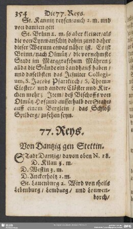 77. Reys. Von Dantzig gen Stettin