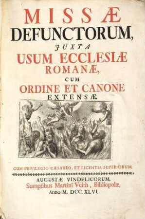 Missae defunctorum, iuxta usum Ecclesiae Romanae : cum ordine et canone extensae