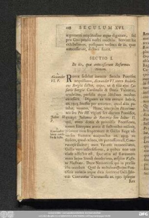 Sectio I. De iis, quae antecesserunt Reformationem.