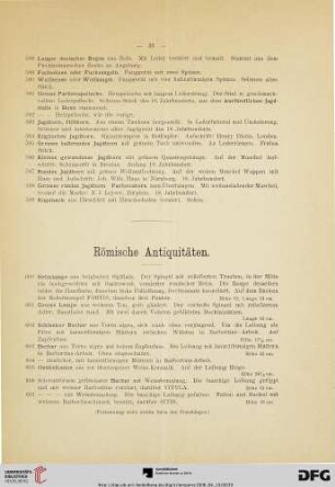 Römische Antiquitäten (Nr. 600-632)