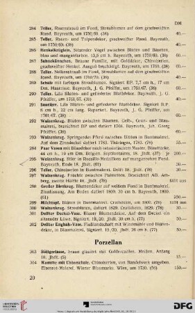 Porzellan (Nr. 303- 342)