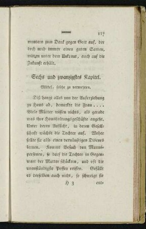 Sechs und zwanzigstes Kapitel. - Dreißigstes Kapitel.