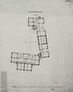 Wermsdorf, Altes Schloss, Grundriss, 19. Jh.