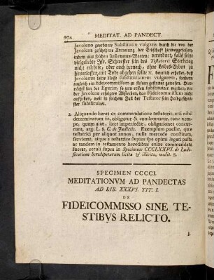 974-977, Sp. 401. De Fideicommisso sine testibus ...