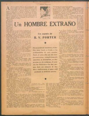 Un hombre extraño : Un cuento de H. V. Porter