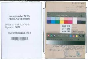 Entnazifizierung Karl Morschhaeuser , geb. 09.09.1892 (Polizeibeamter)