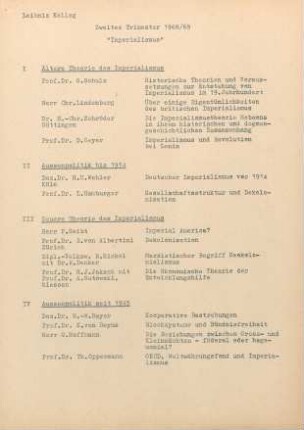 Zweites Trimester 1968/1969
