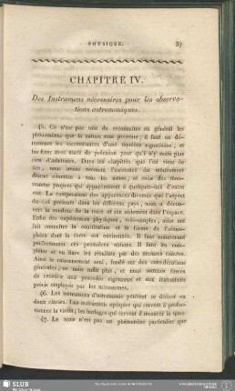 Chapitre IV. Des Instrumens nécessaires pour les observations astronomiques