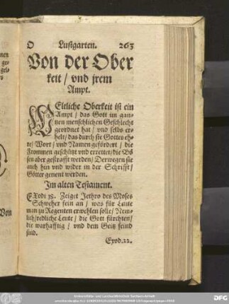 Von der Oberkeit/ und irem Ampt.
