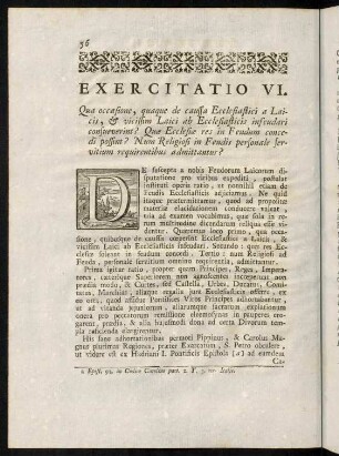 56-71, Exercitatio VI.