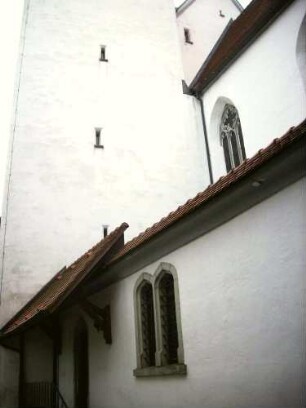 Stadtkirche-Kirchturm von Osten mit anschließendem Chor und Sakristei