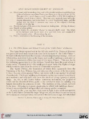 § 1: The Pillar Rooms and rituals vessels of the 'Little Palace' at Knossos