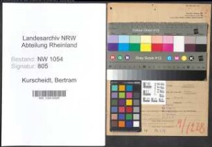 Entnazifizierung Bertram Kurscheidt , geb. 11.01.1886 (Polizeibeamter)