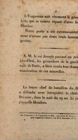 Extrait du Moniteur du Samedi 12 Février