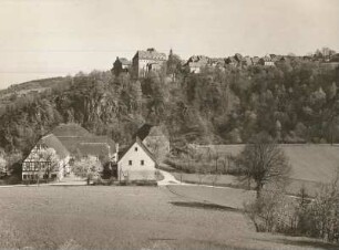 Wolkenstein, Stadtansicht mit Schloß von Süden