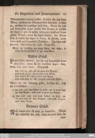 Neuntes Stück.