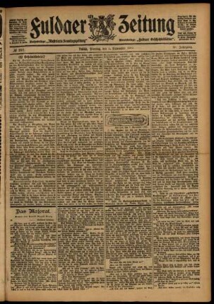 Ausgabe vom Montag, den 09. November 1903.