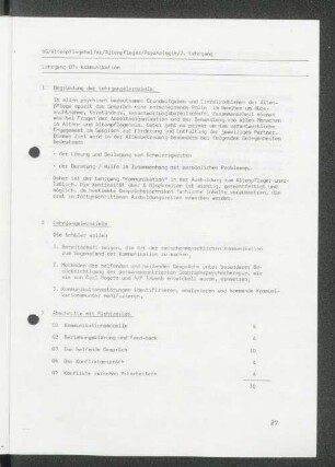 Lehrgang 07: Kommunikation