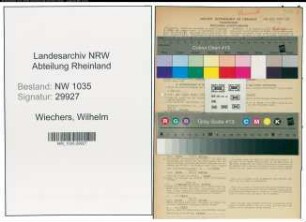 Entnazifizierung Wilhelm Wiechers , geb. 27.04.1884 (Maurermeister)