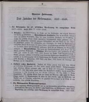 Vierter Zeitraum : Das Zeitalter der Reformation. 1517-1648
