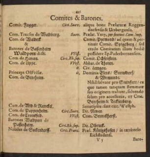 Comites & Barones. [und] Civitates.