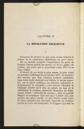 Chapitre II. La révolution religieuse
