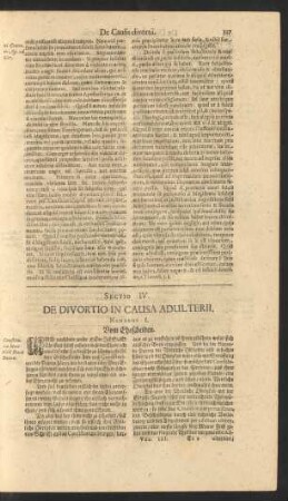 Sectio IV. De Divortio In Causa Adulterii.
