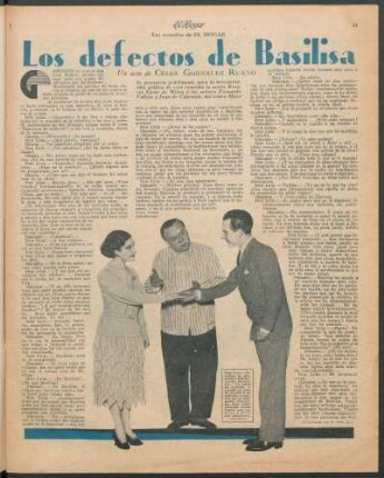 Los defectos de Basilisa : Las comedias de El Hogar