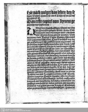 Das erste capitel von seynem geschlecht und herkomen